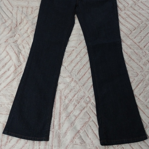 Anchor Blue Junior's Size 9 Regular Lilac Flap Pockets Dark Blue Bootcut Jeans - Picture 4 of 14